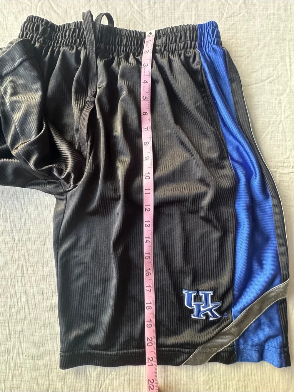 Campus Heritage Black Athletic Shorts with Blue Panels and Kentucky Logo -XL